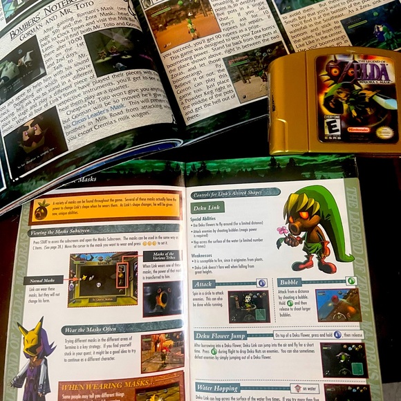 Legend of Zelda Nintendo 64 collector’s original instruction book and magazine
